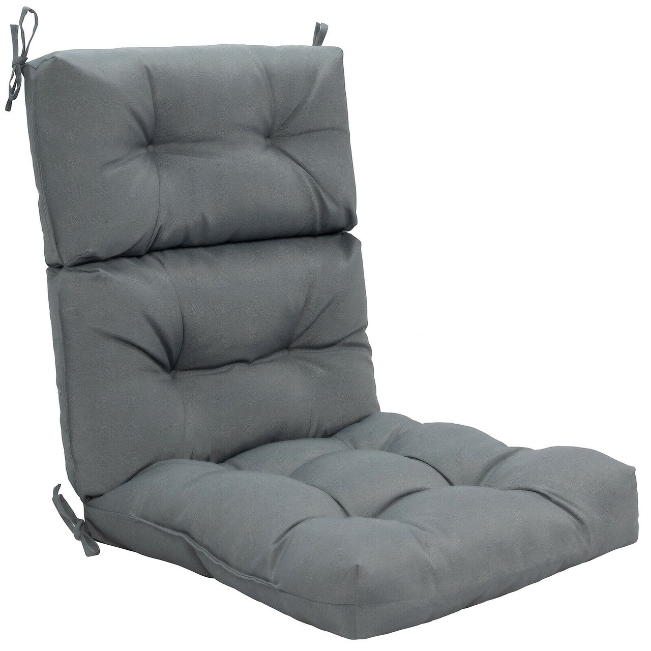 Tufted Outdoor Patio Chair Seating Pad with 4 Attached String Ties